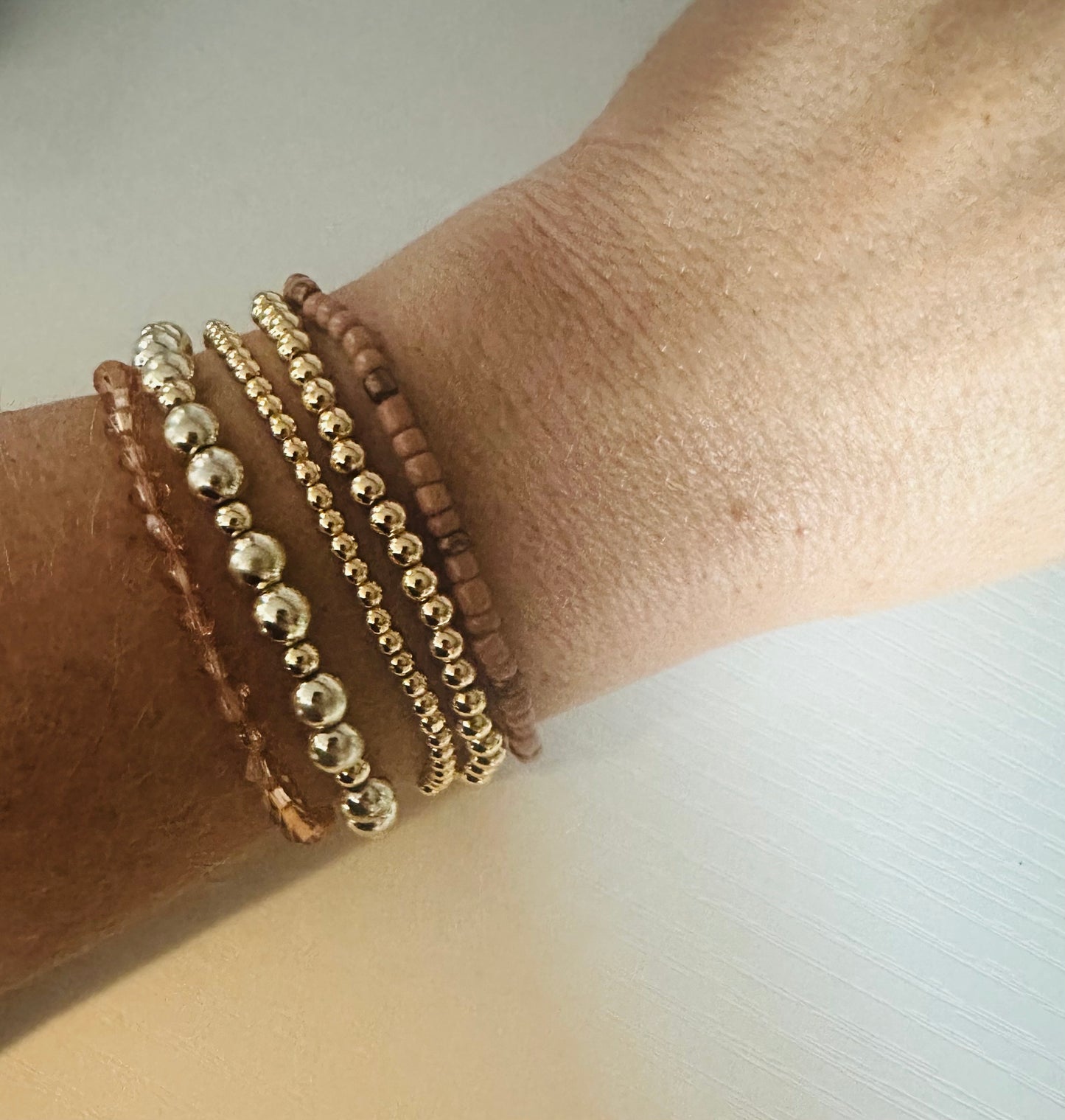 14k Gold plated bracelet stack