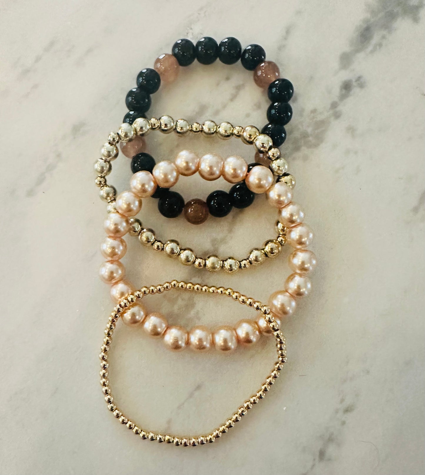 Fall Gold Bracelet Stack (set of 4)