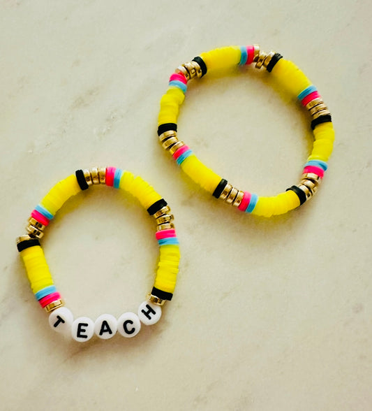 Teach bracelet stack