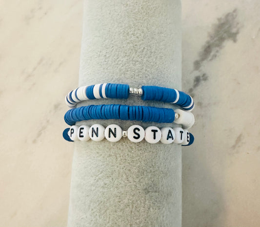 Penn State bracelet stack