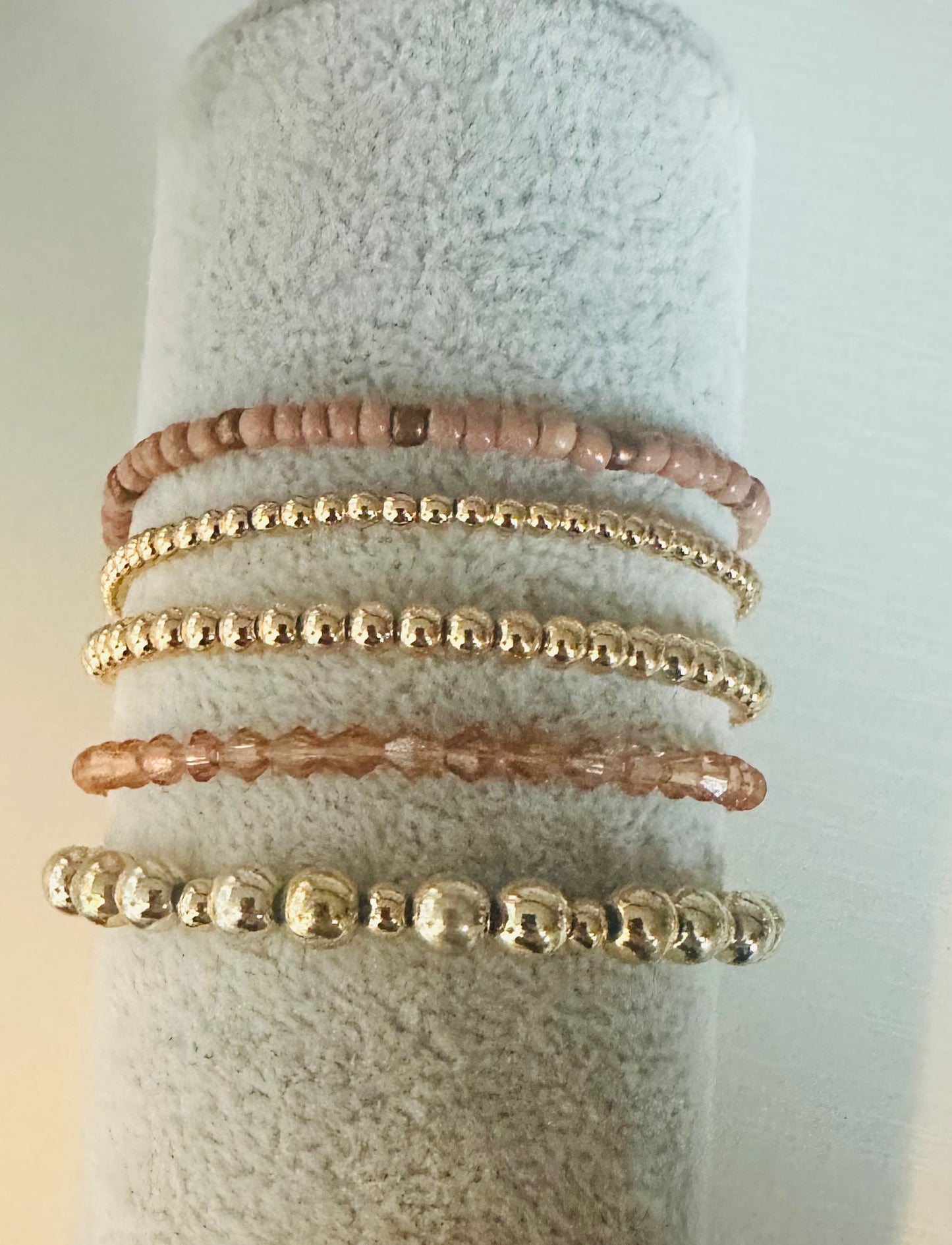 14k Gold plated bracelet stack