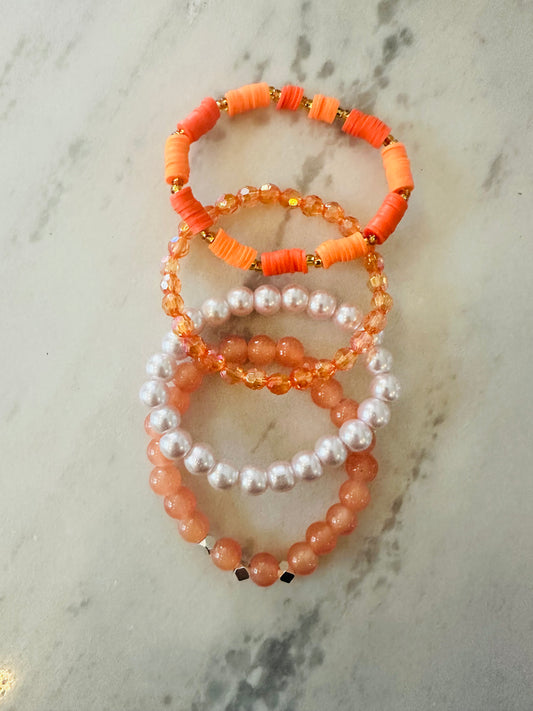 Fall Bracelet stack (set of 4)