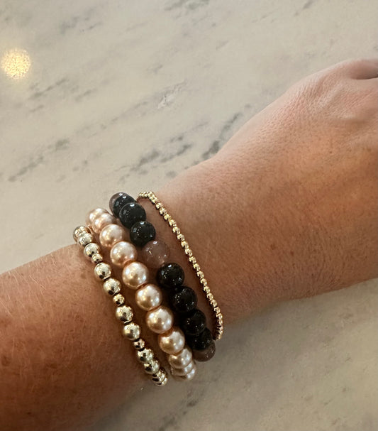 Fall Gold Bracelet Stack (set of 4)