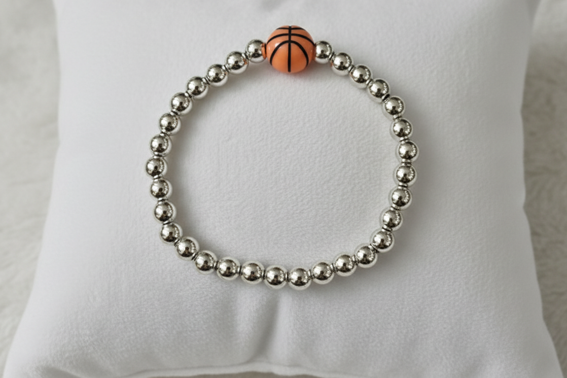 Gold Basketball Bracelet