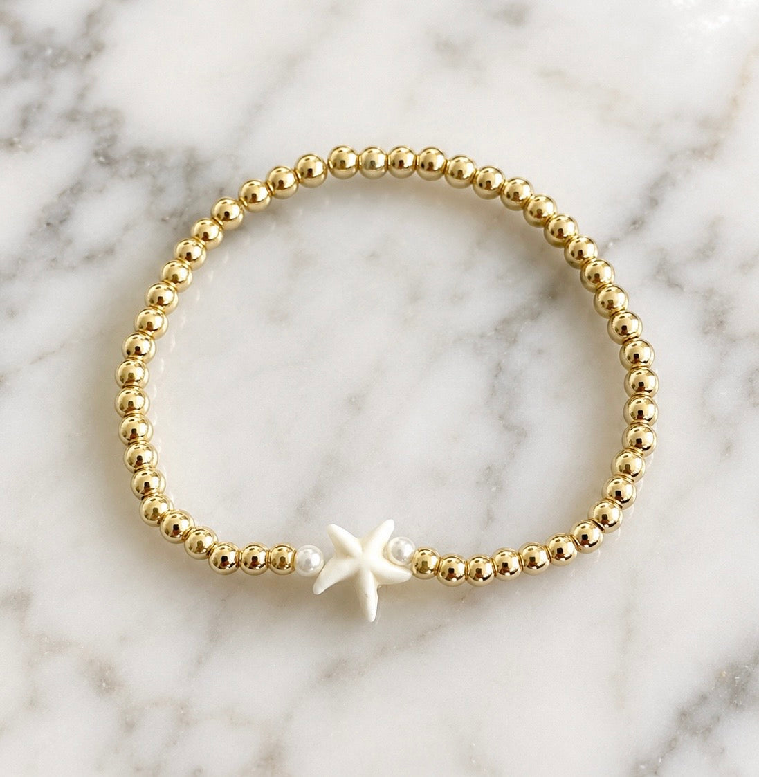Starfish ankle bracelet (gold)