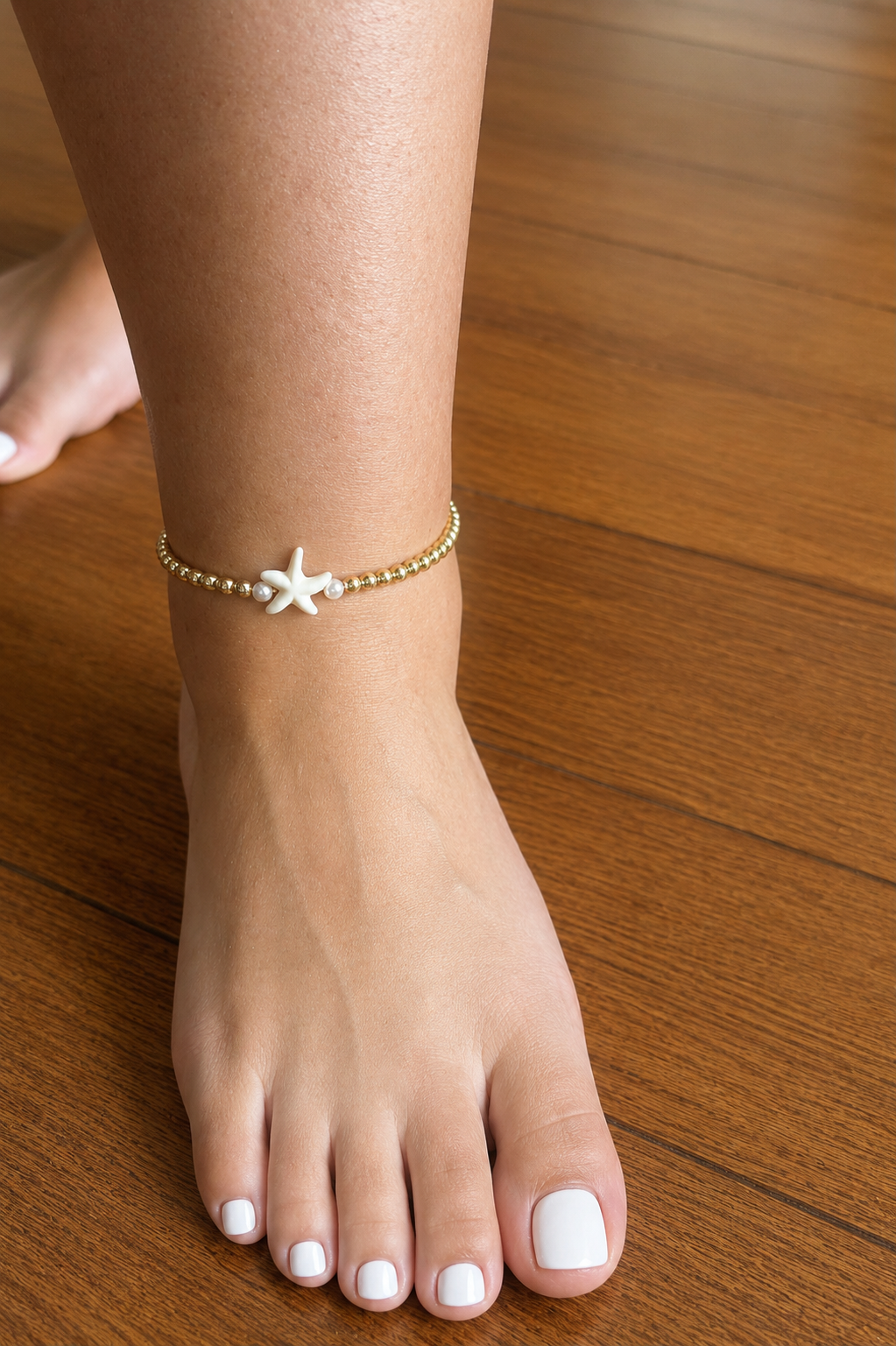 Starfish ankle bracelet (gold)