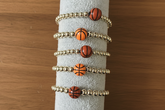 Gold Basketball Bracelet