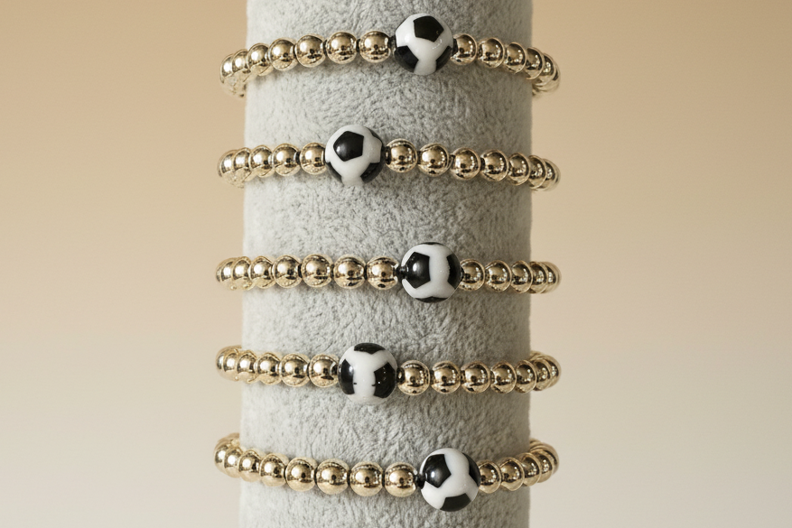 Gold Soccer Bracelet