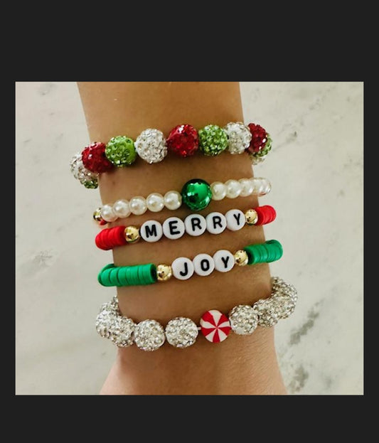 Christmas Bracelet Stack