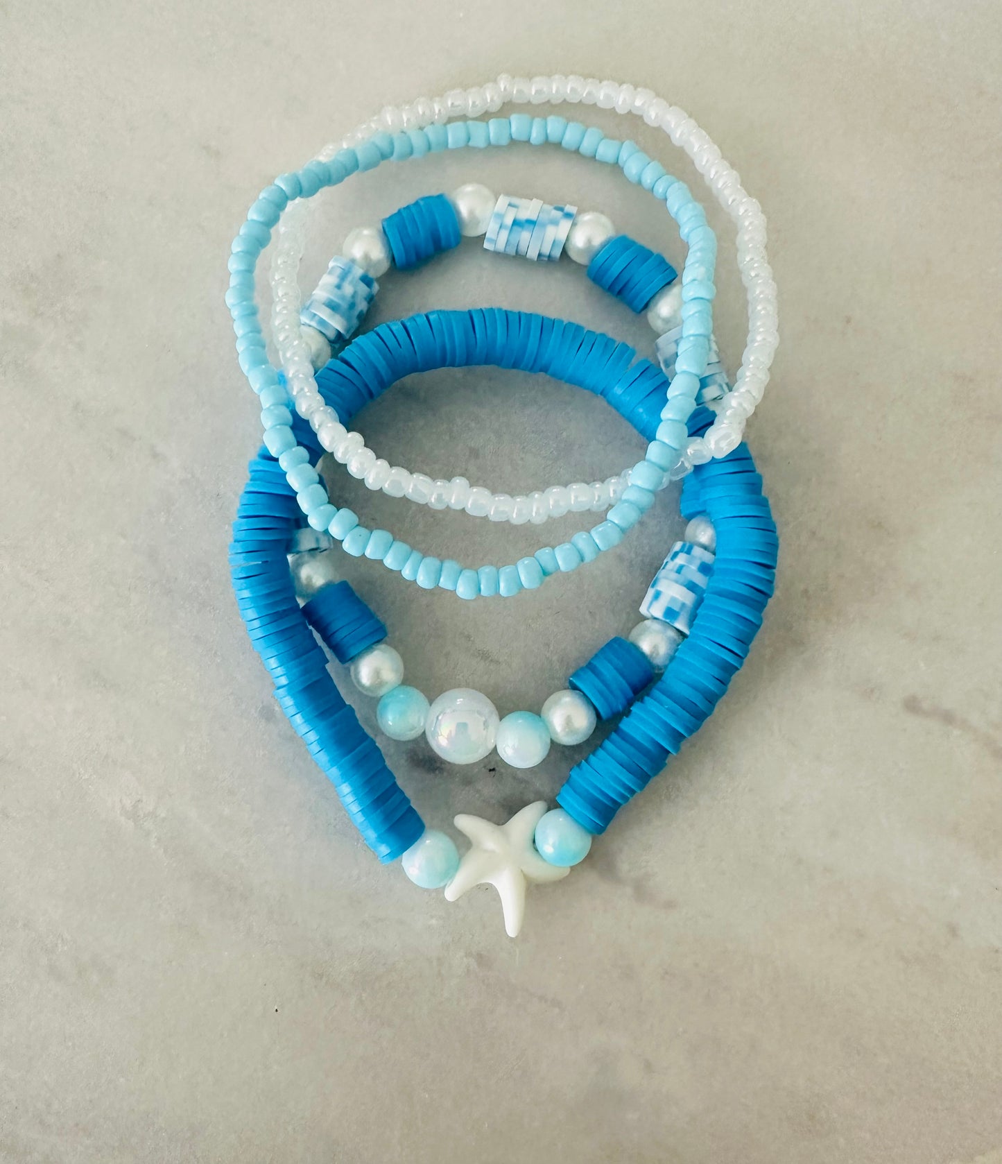 Starfish bracelet stack