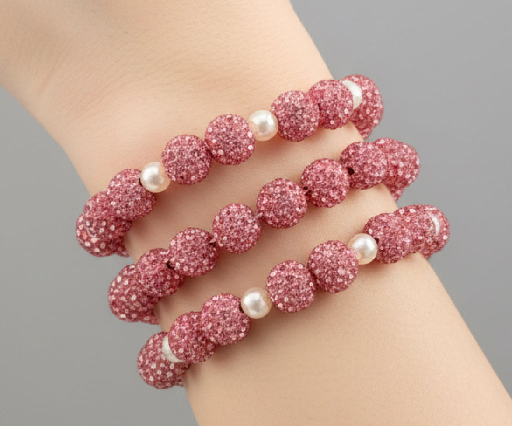 Rhinestone stack (blue pink or black)